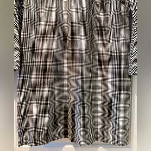 Lauren Ralph Lauren Dress Black White Checkered Size 18 Flared Sleeves. - Picture 3 of 16